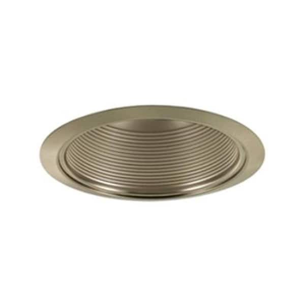 Gorgeousglow 6 in. Line Voltage Step Baffle Trim- Satin Chrome GO3014390 - main